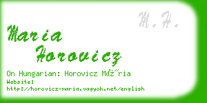 maria horovicz business card